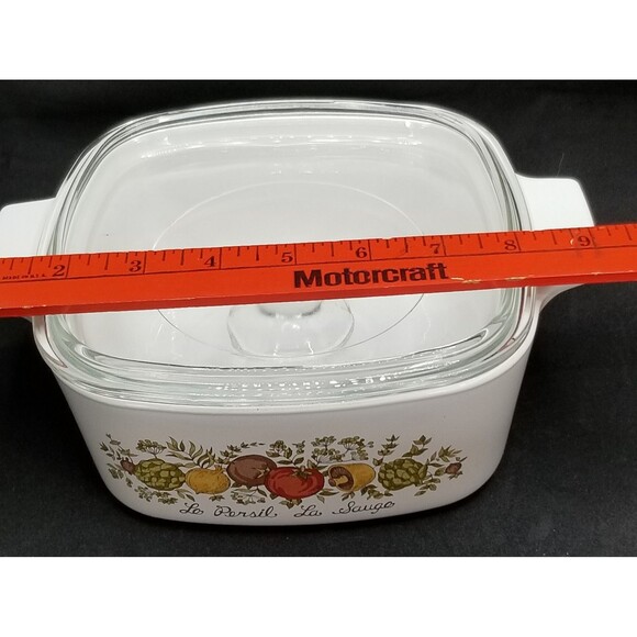 Corning Ware Spice of Life pattern La Marjolaine 2 qt casserole with cover vtg - Picture 10 of 12